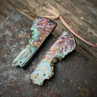 Native Copper in Chrysocolla Earrings